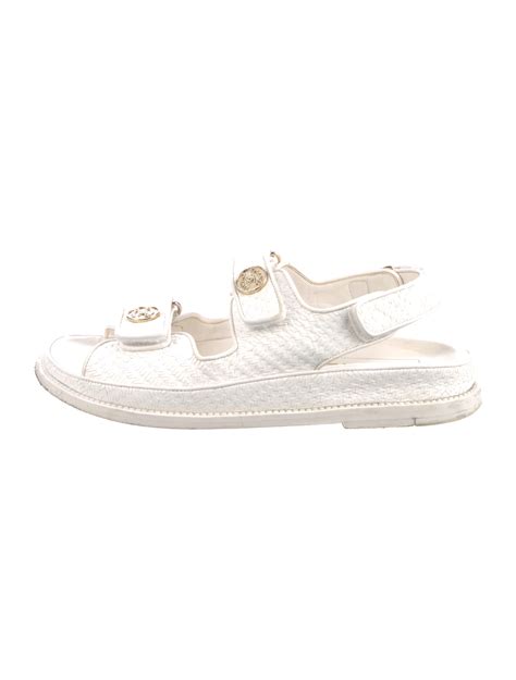 white chanel sandles|chanel white sandals 2022.